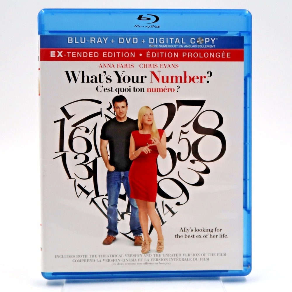 What's Your Number? Ex-tended Edition Blu-ray DVD 2012 Anna Faris Chris Evans